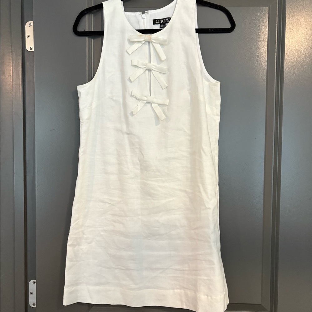 J. Crew White Sleeveless Dress